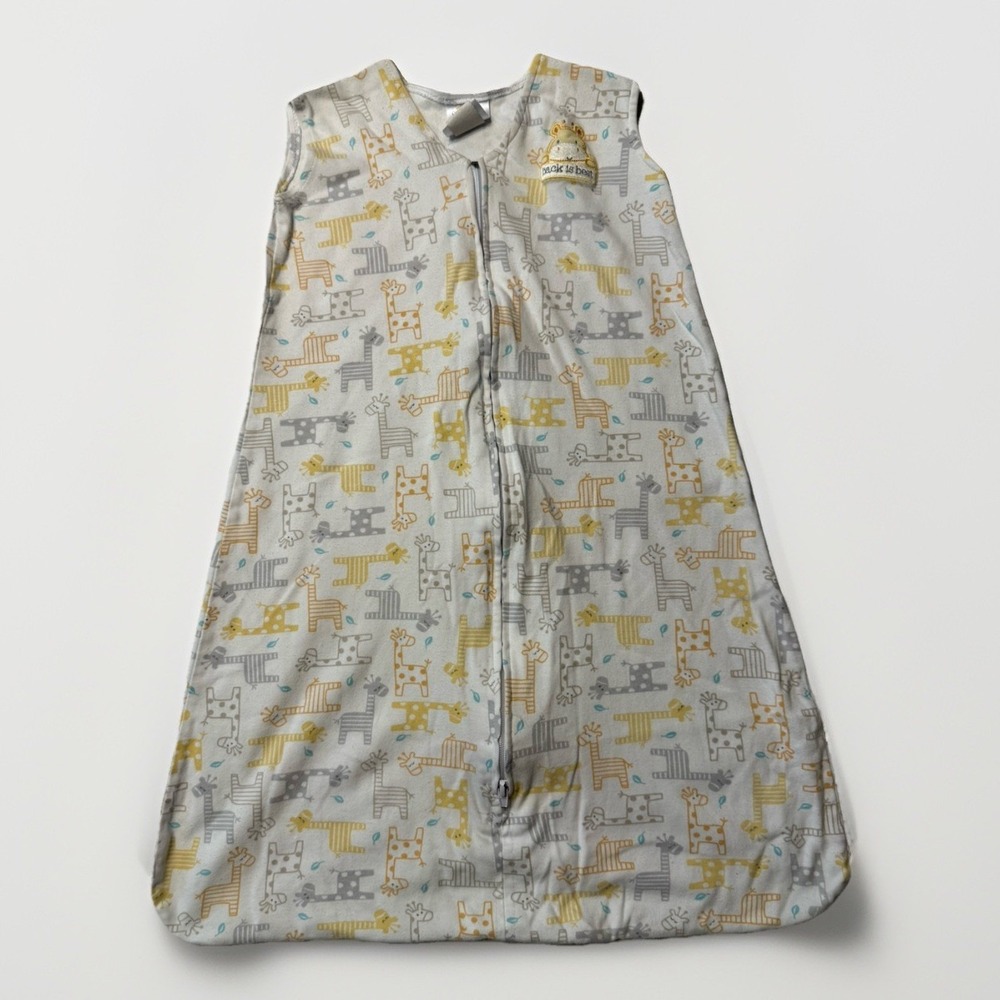 Halo SleepSack Swaddle Lot 2 Cotton Giraffe Print.‎ Small And Medium